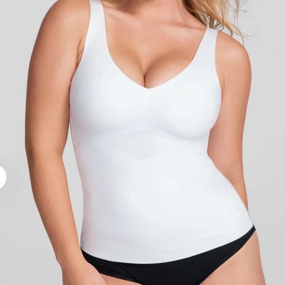 Honeylove LiftWear Cami Sand Beige V-Neck Shapewear Tank Top Size 1X